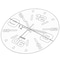 Quickway Imports Black Decorative Unique Modern Round Glass Wall Clock, for Living Room, Kitchen, Dining or Bedroom QI004148 - alternate 4